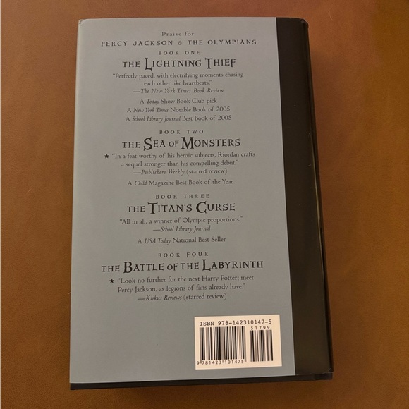 The Last Olympian Hardcover Book Rick Riordan - Picture 3 of 3